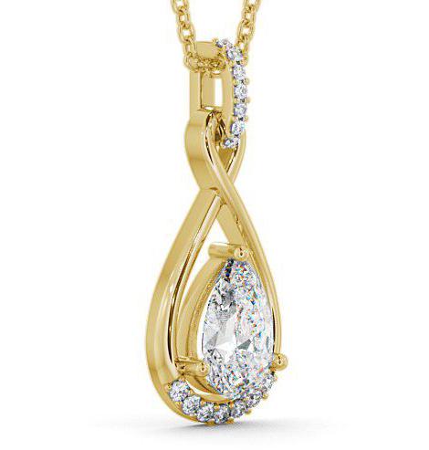 Drop Pear Diamond Pendant 18K Yellow Gold PNT29_YG_THUMB1 