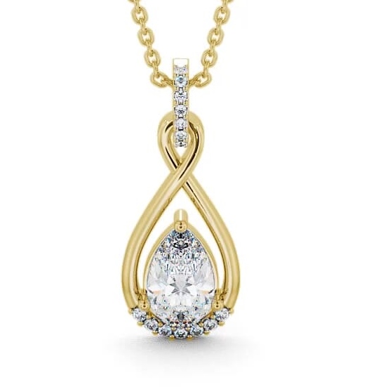Drop Pear Diamond Pendant 9K Yellow Gold PNT29_YG_THUMB1
