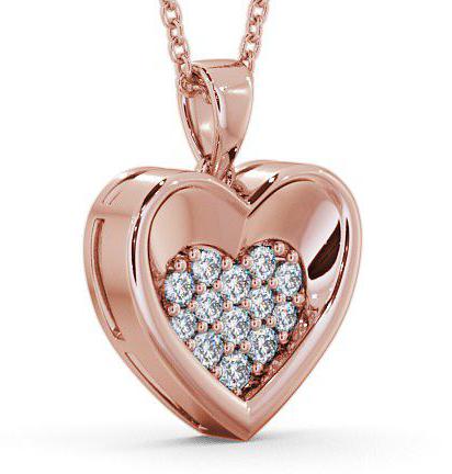 Heart Diamond Cluster Pendant 9K Rose Gold PNT36_RG_THUMB1 