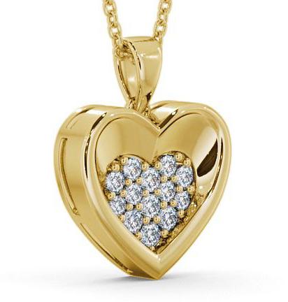 Heart Diamond Cluster Pendant 9K Yellow Gold PNT36_YG_THUMB1 