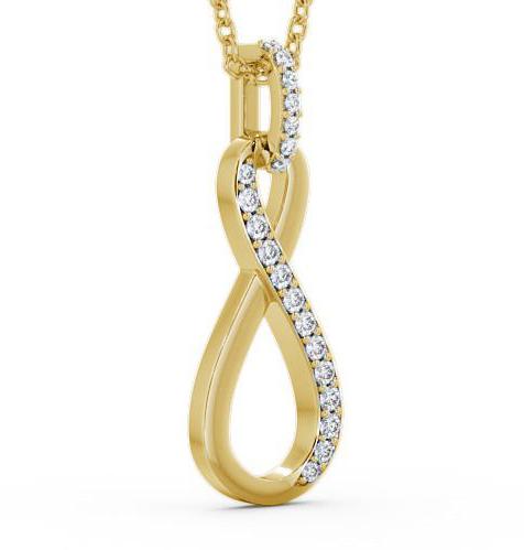 Infinity Diamond 0.20ct Pendant 18K Yellow Gold PNT37_YG_THUMB1 