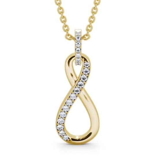 Infinity Diamond 0.20ct Pendant 18K Yellow Gold PNT37_YG_THUMB2 