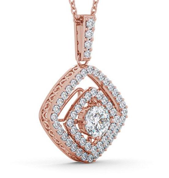 Cluster Round Diamond Exquisite Pendant 18K Rose Gold PNT53_RG_THUMB1 