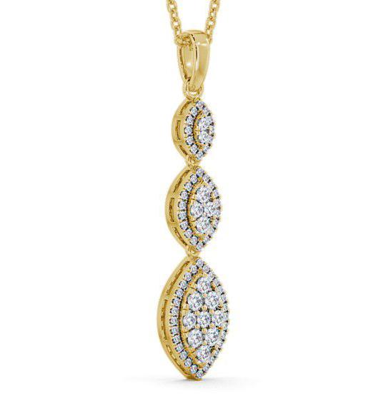 Drop Round Diamond 0.65ct Elegant Pendant 18K Yellow Gold PNT66_YG_THUMB1 