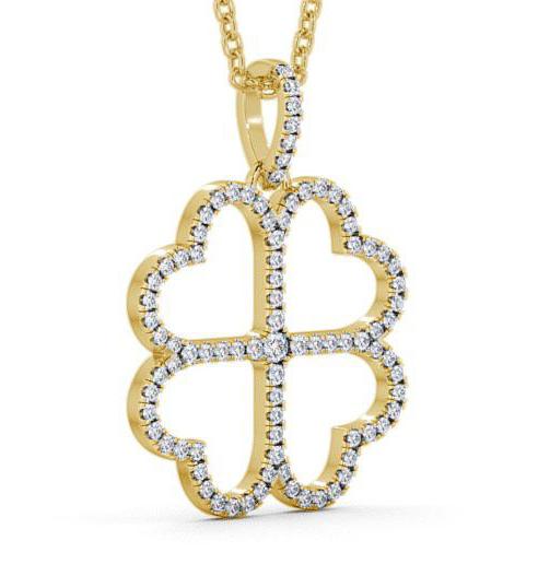 Heart Shaped Diamond Pendant 18K Yellow Gold PNT75_YG_THUMB1 
