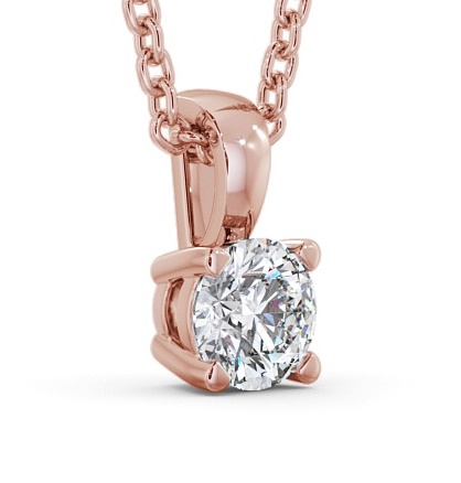 Round Solitaire Four Claw Stud Diamond Pendant 18K Rose Gold PNT79_RG_thumb1.jpg 