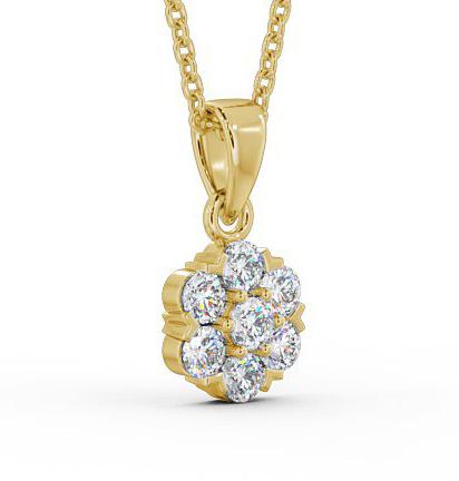 Cluster Style Diamond Pendant 18K Yellow Gold PNT88_YG_THUMB1 