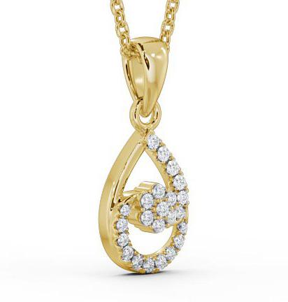 Pear Design Diamond Cluster Pendant 18K Yellow Gold PNT91_YG_THUMB1 