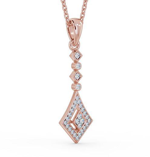 Drop Style 0.15ct Diamond Pendant 18K Rose Gold PNT93_RG_THUMB1 