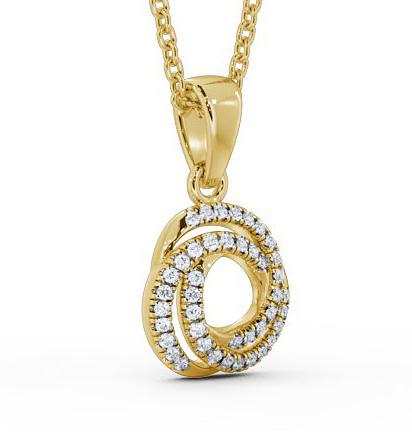 Cluster Style Diamond Swirling Pendant 18K Yellow Gold PNT99_YG_THUMB1 