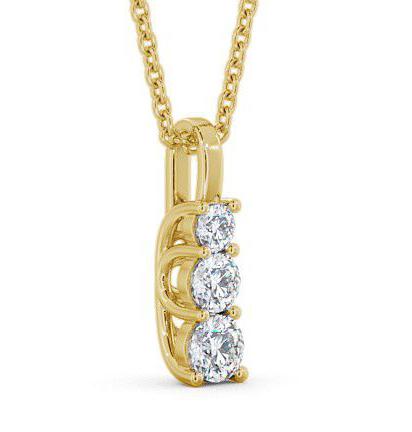 Journey Round Diamond Trilogy Pendant 18K Yellow Gold PNT9_YG_THUMB1 