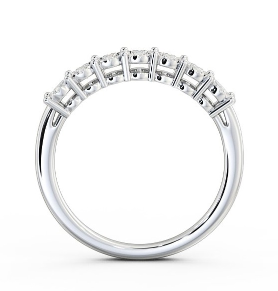 Seven Stone Round Diamond Illusion Setting Style Ring 9K White Gold SE17_WG_THUMB1