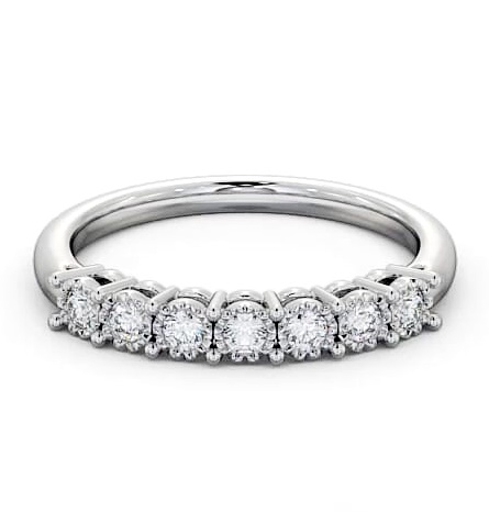 Seven Stone Round Diamond Illusion Setting Style Ring 9K White Gold SE17_WG_THUMB2 