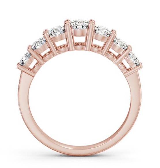 Seven Stone Round Diamond Graduating Design Ring 9K Rose Gold SE2_RG_THUMB1 