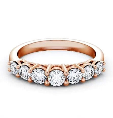 Seven Stone Round Diamond Graduating Design Ring 18K Rose Gold SE2_RG_THUMB1
