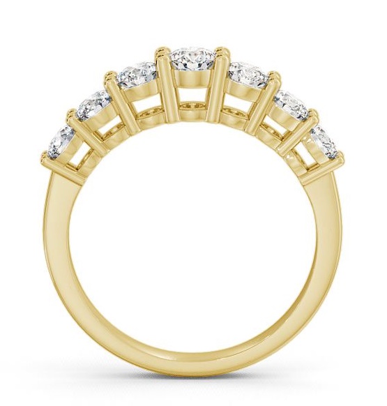 Seven Stone Round Diamond Graduating Design Ring 9K Yellow Gold SE2_YG_THUMB1 