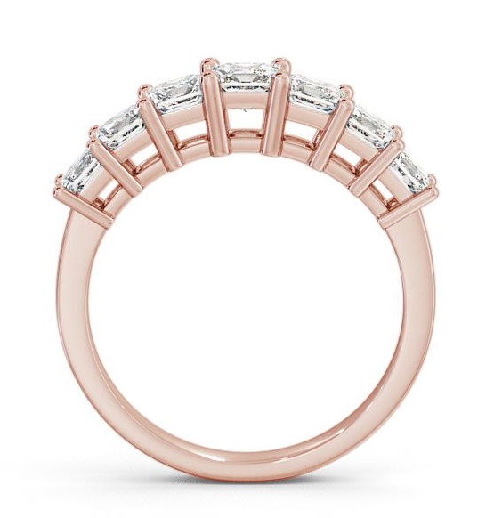Seven Stone Princess Diamond Graduating Design Ring 9K Rose Gold SE3_RG_THUMB1 