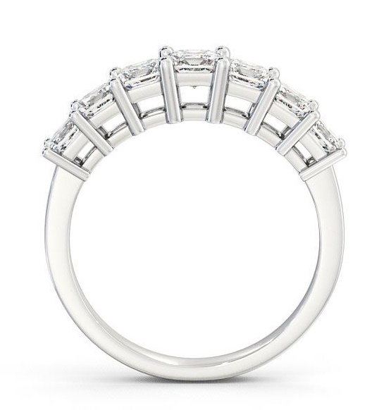 Seven Stone Princess Diamond Graduating Design Ring 9K White Gold SE3_WG_THUMB1