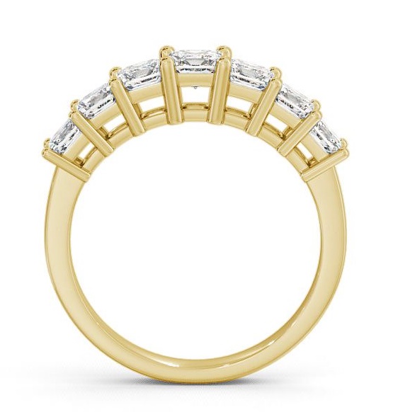 Seven Stone Princess Diamond Graduating Design Ring 18K Yellow Gold SE3_YG_THUMB1 