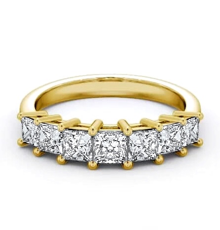 Seven Stone Princess Diamond Graduating Design Ring 9K Yellow Gold SE3_YG_THUMB2 