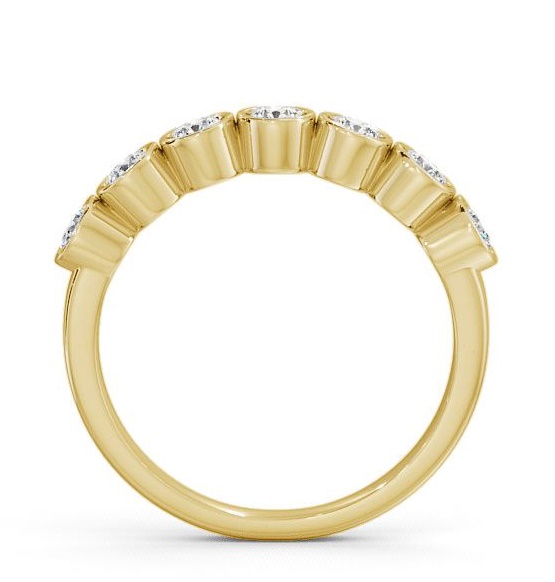 Seven Stone Round Diamond Bezel Set Ring 9K Yellow Gold SE6_YG_THUMB1 