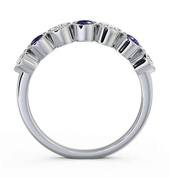 Seven Stone Blue Sapphire and Diamond 0.51ct Ring 18K White Gold SE6GEM_WG_BS_THUMB1 