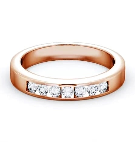 Seven Stone Round Diamond Channel Set Ring 18K Rose Gold SE8_RG_THUMB2 