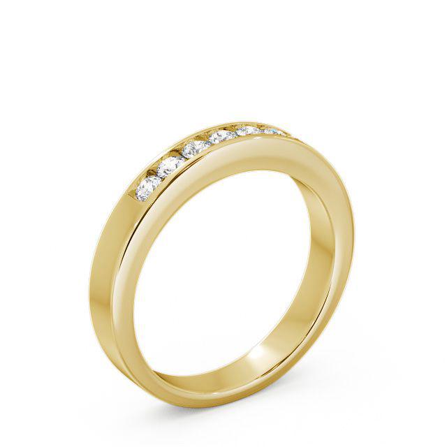 Seven Stone Round Diamond Ring 18K Yellow Gold - Erina SE8_YG_HAND