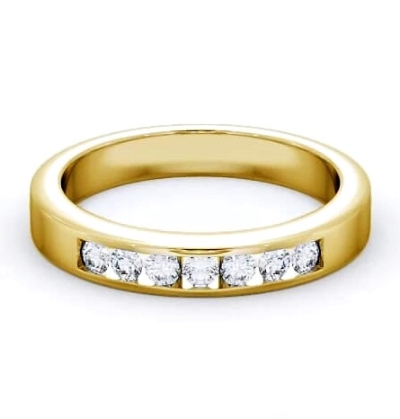 Seven Stone Round Diamond Channel Set Ring 9K Yellow Gold SE8_YG_THUMB1