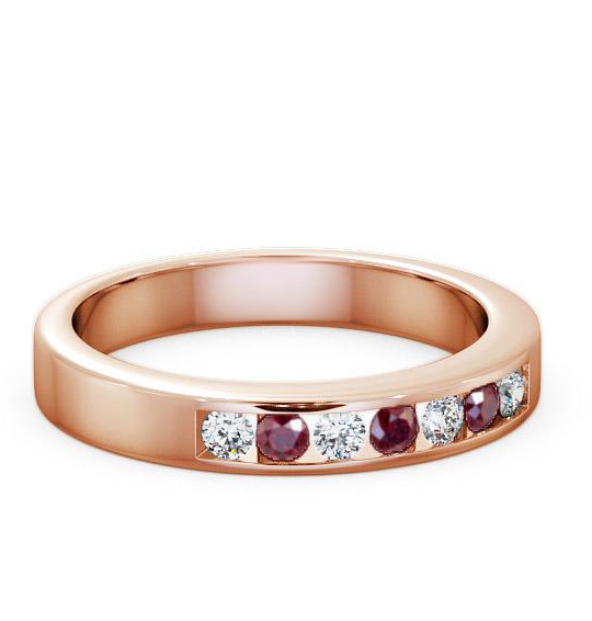 Seven Stone Ruby and Diamond 0.27ct Ring 18K Rose Gold SE8GEM_RG_RU_THUMB1