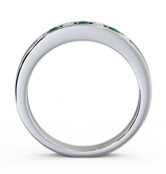 Seven Stone Emerald and Diamond 0.24ct Ring 18K White Gold SE8GEM_WG_EM_THUMB1 