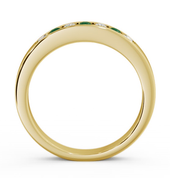 Seven Stone Emerald and Diamond 0.24ct Ring 18K Yellow Gold SE8GEM_YG_EM_THUMB1 