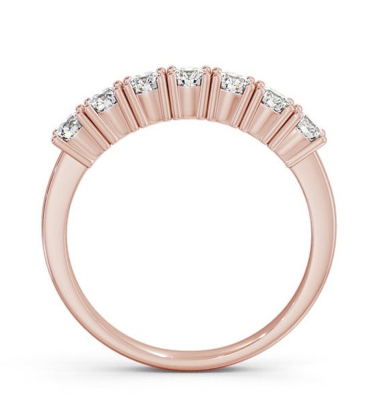Seven Stone Round Diamond Prong Set Ring 9K Rose Gold SE9_RG_THUMB1 