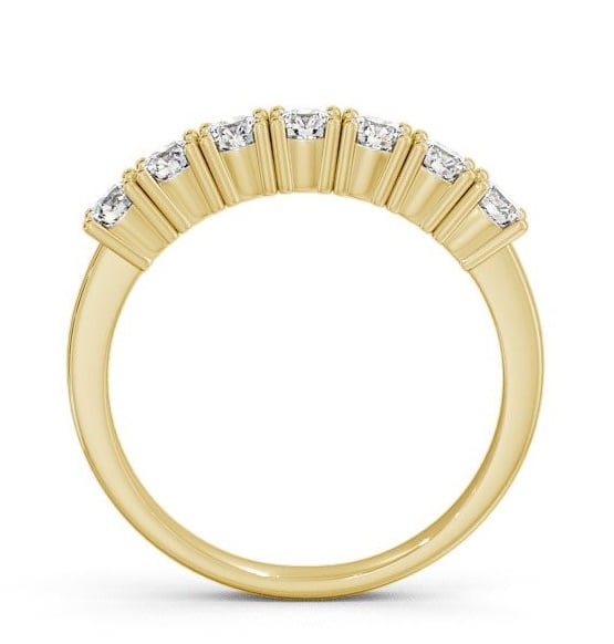 Seven Stone Round Diamond Prong Set Ring 9K Yellow Gold SE9_YG_THUMB1 