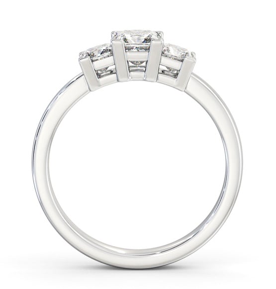 Three Stone Princess Diamond Trilogy Ring 18K White Gold TH100_WG_THUMB1 