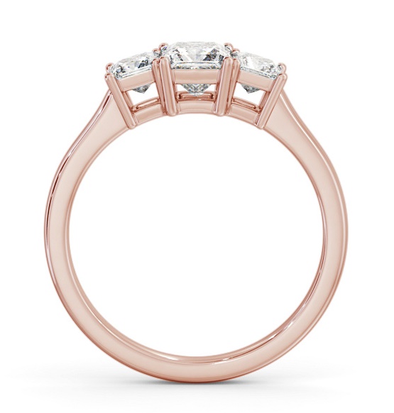 Three Stone Princess Diamond Trilogy Ring 18K Rose Gold TH101_RG_THUMB1