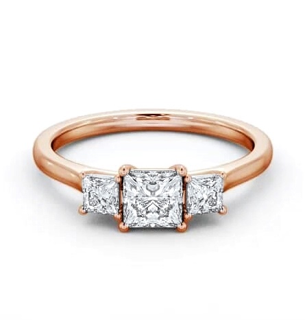 Three Stone Princess Diamond Classic Trilogy Ring 9K Rose Gold TH108_RG_THUMB2 
