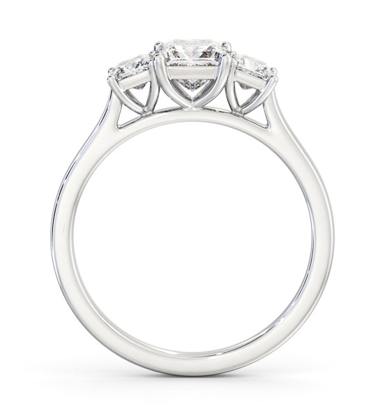Three Stone Princess Diamond Classic Trilogy Ring Platinum TH108_WG_THUMB1