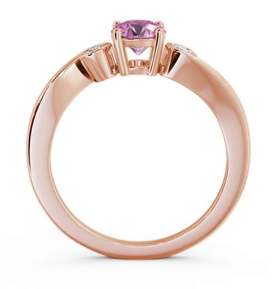 Three Stone Pink Sapphire and Diamond 0.75ct Ring 18K Rose Gold TH10GEM_RG_PS_THUMB1 