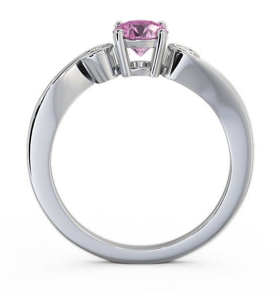 Three Stone Pink Sapphire and Diamond 0.75ct Ring 18K White Gold TH10GEM_WG_PS_THUMB1 