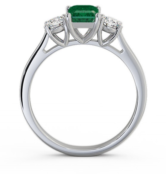 Three Stone Emerald and Diamond 1.00ct Ring Palladium TH14GEM_WG_EM_THUMB1 