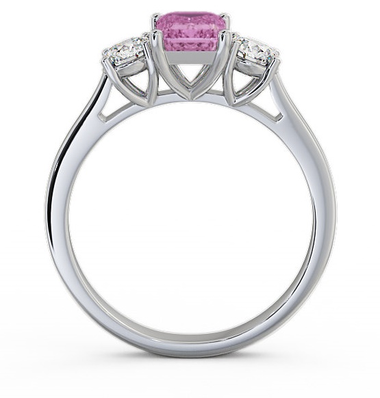 Three Stone Pink Sapphire and Diamond 1.15ct Ring 18K White Gold TH14GEM_WG_PS_THUMB1 