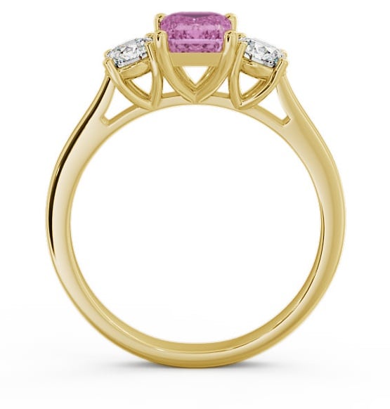 Three Stone Pink Sapphire and Diamond 1.15ct Ring 9K Yellow Gold TH14GEM_YG_PS_THUMB1 
