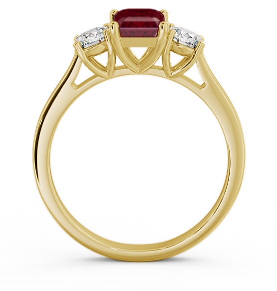 Three Stone Ruby and Diamond 1.15ct Ring 18K Yellow Gold TH14GEM_YG_RU_THUMB1 