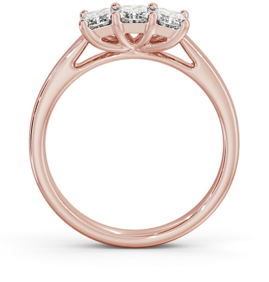 Three Stone Emerald Diamond Trilogy Ring 9K Rose Gold TH15_RG_THUMB1 