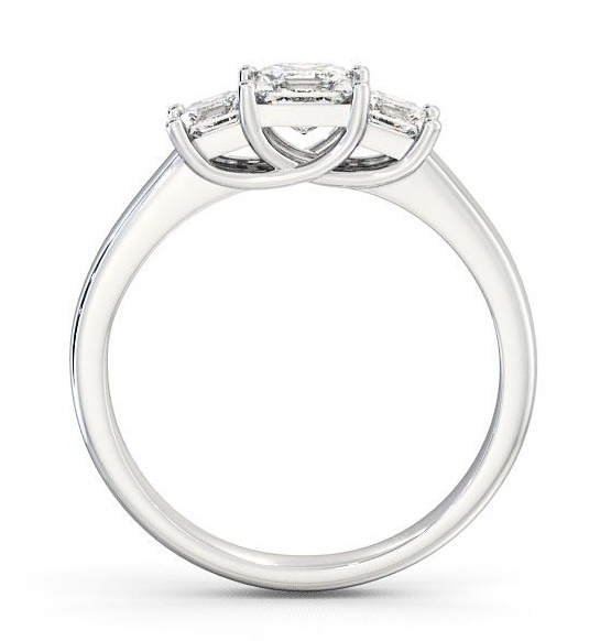 Three Stone Princess Diamond Sweeping Prongs Ring Platinum TH1_WG_THUMB1 