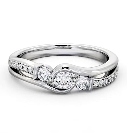 Three Stone Round Diamond Channel Set Ring 9K White Gold with Channel TH22_WG_THUMB2 