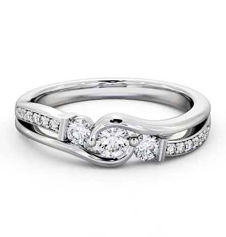 Three Stone Round Diamond Channel Set Ring 18K White Gold with Channel TH22_WG_THUMB2 