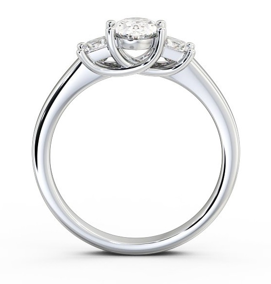 Three Stone Oval Diamond Sweeping Prongs Trilogy Ring Platinum TH29_WG_THUMB1 