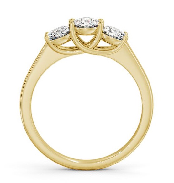 Three Stone Round Diamond Sweeping Prongs Ring 9K Yellow Gold TH2_YG_THUMB1 